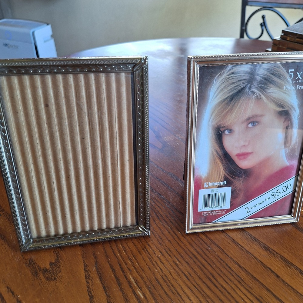 Intercraft Vintage Golden‎ Picture Photo Frames 5x7 Shabby Chic Cottage Cabin
